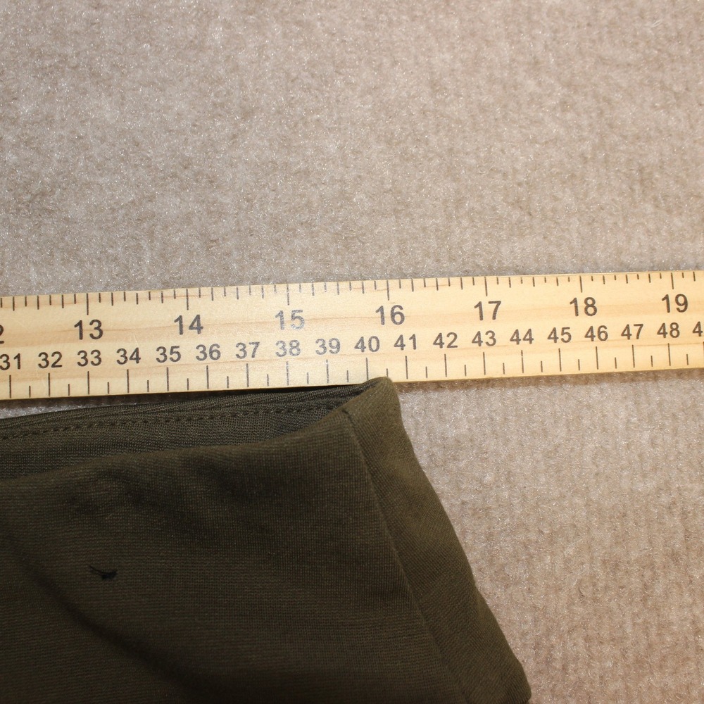 Dear Scarlett Olive Green Pull On Slim Leg Pants Plus Size 1X Stretch Ankle Slit - Picture 4 of 6